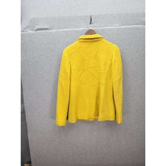 Lands End Womens Yellow Wool Blend Button-Up Coat Size 4 - Picture 5 of 5